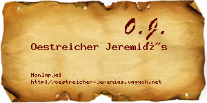 Oestreicher Jeremiás névjegykártya